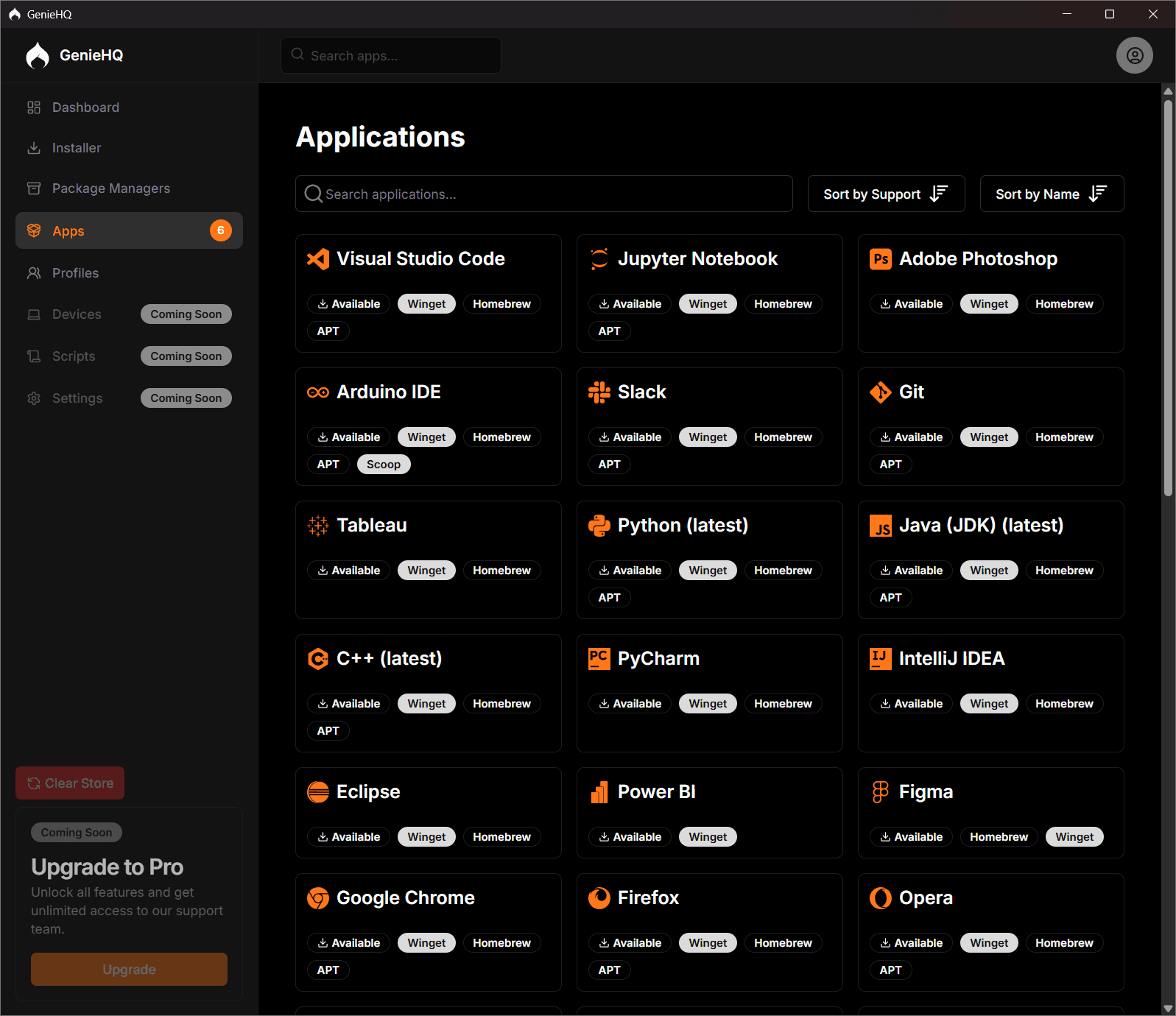 Package manager integration