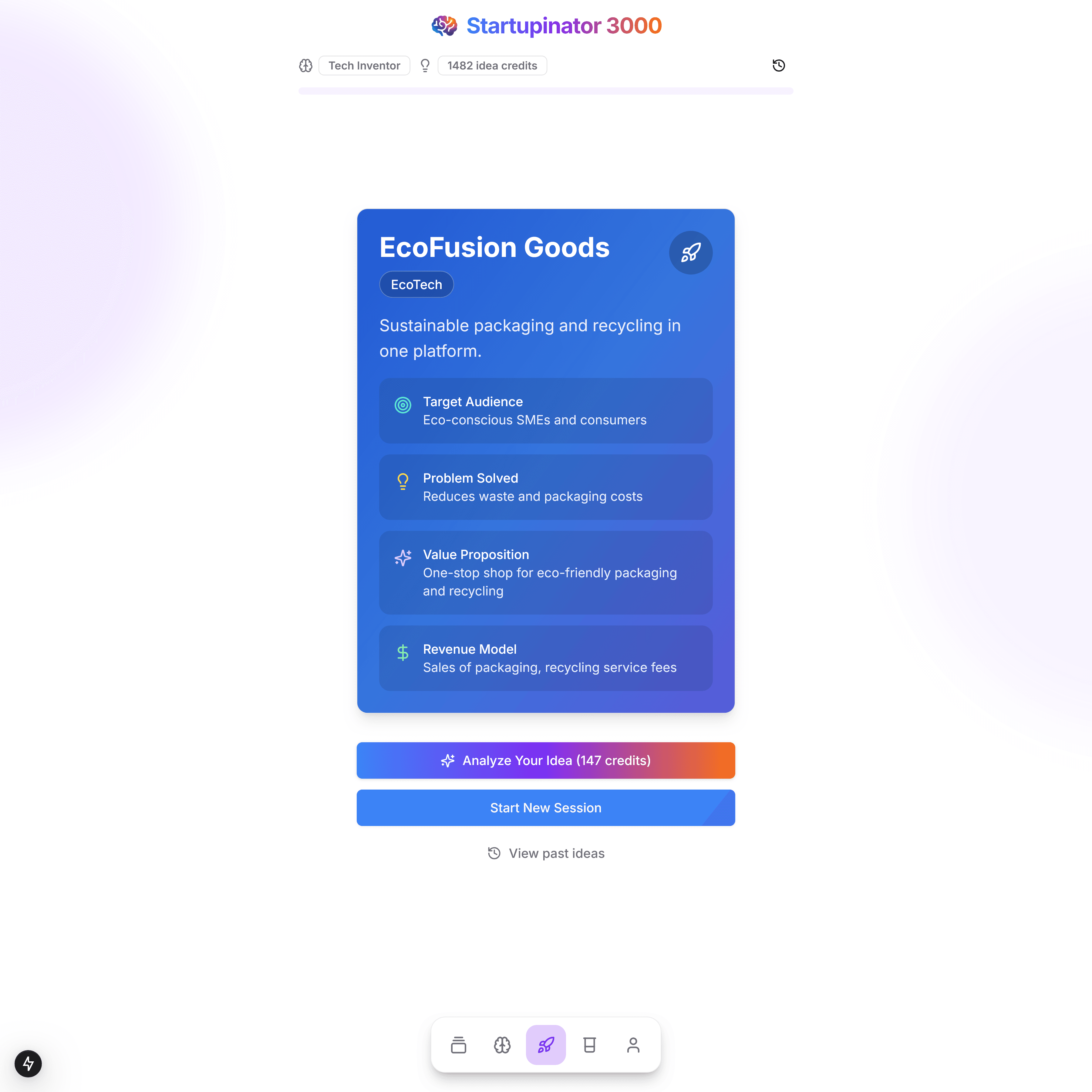 Persona management screen with multiple personas