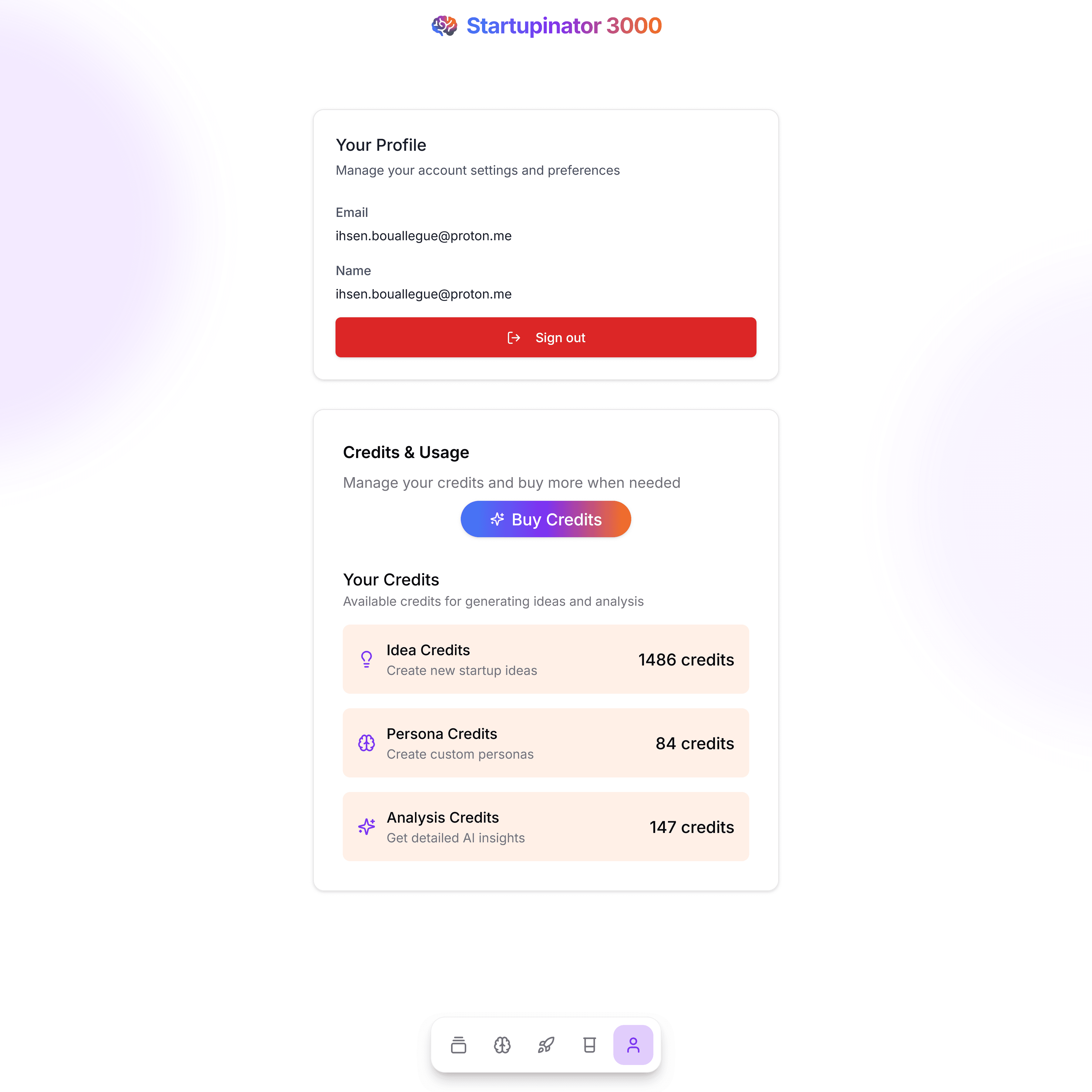 Persona management screen 3